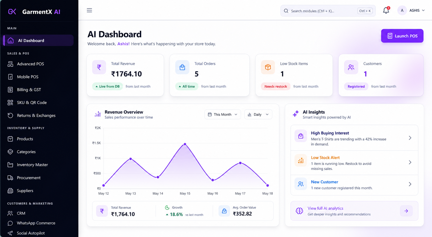 GarmentX AI (Garmet ERP & POS System)
