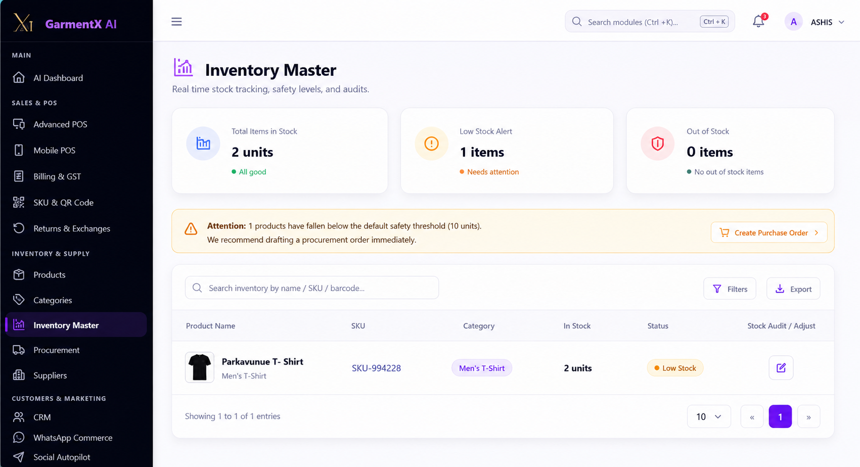 GarmentX AI (Garmet ERP & POS System)