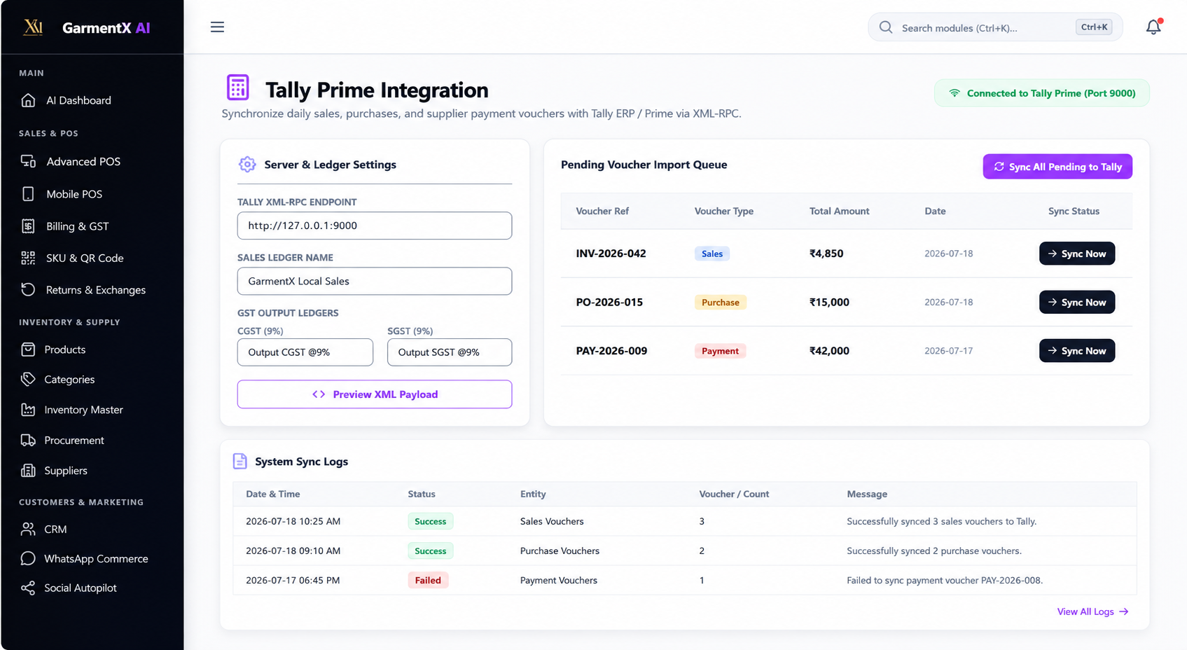 GarmentX AI (Garmet ERP & POS System)
